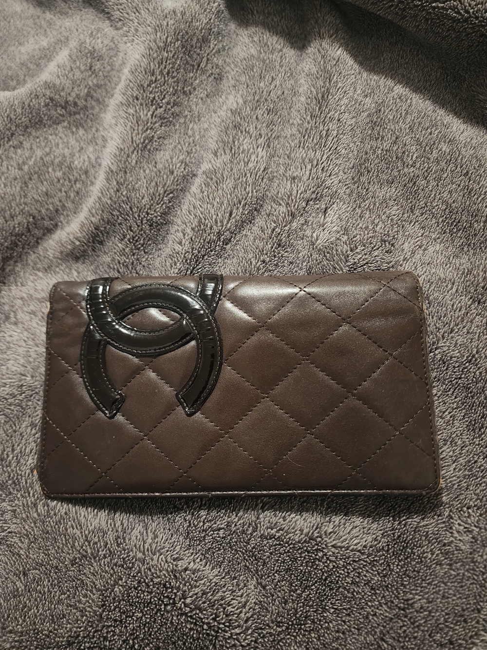 Chanel Cambon Brown Leather Long Wallet